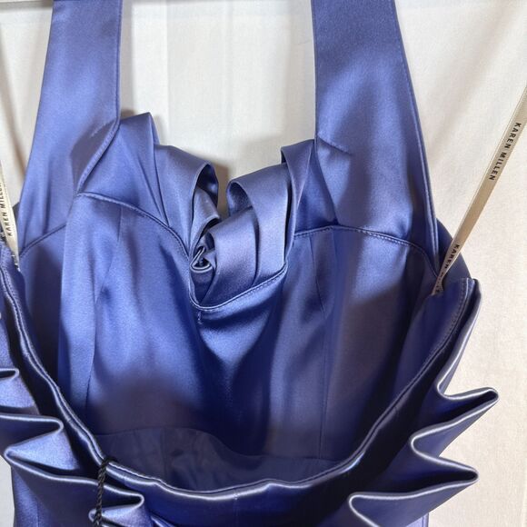 Karen Millen DL210 Pale Blue Cocktail Dress Size 4 NWT - Picture 8 of 16